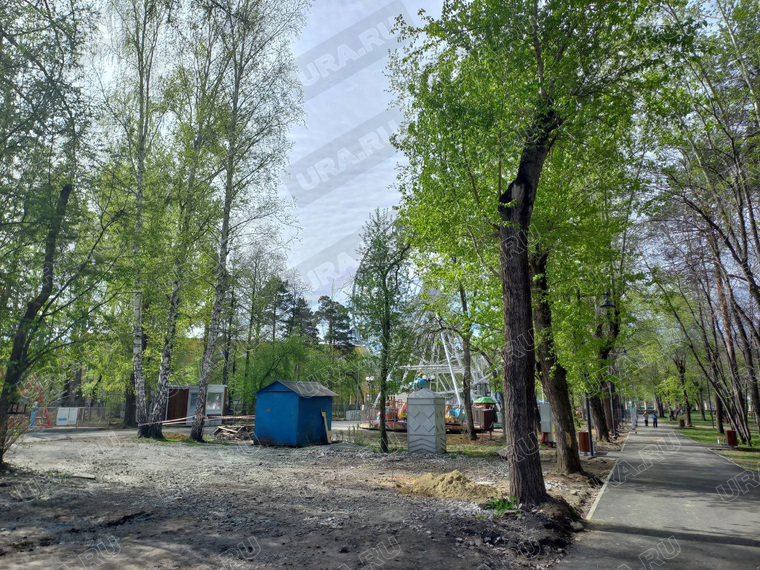 Зона аттракционов с «Колесом обозрения»