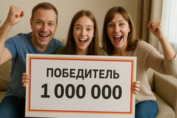 Семья из ХМАО случайно выиграла миллион рублей в лотерею
