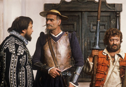 Съемки кинофильма «Житие Дон Кихота и Санчо», 1985 год