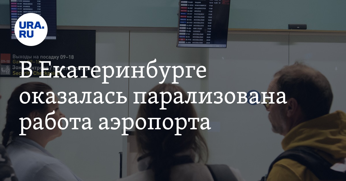 В Екатеринбурге оказалась парализована работа аэропорта В Кольцово