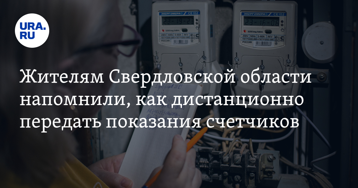 Жителям Свердловской области напомнили, как дистанционно передать ...