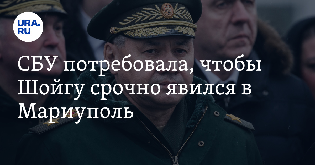 СБУ потребовала, чтобы Шойгу срочно явился в Мариуполь - Vimarsana News