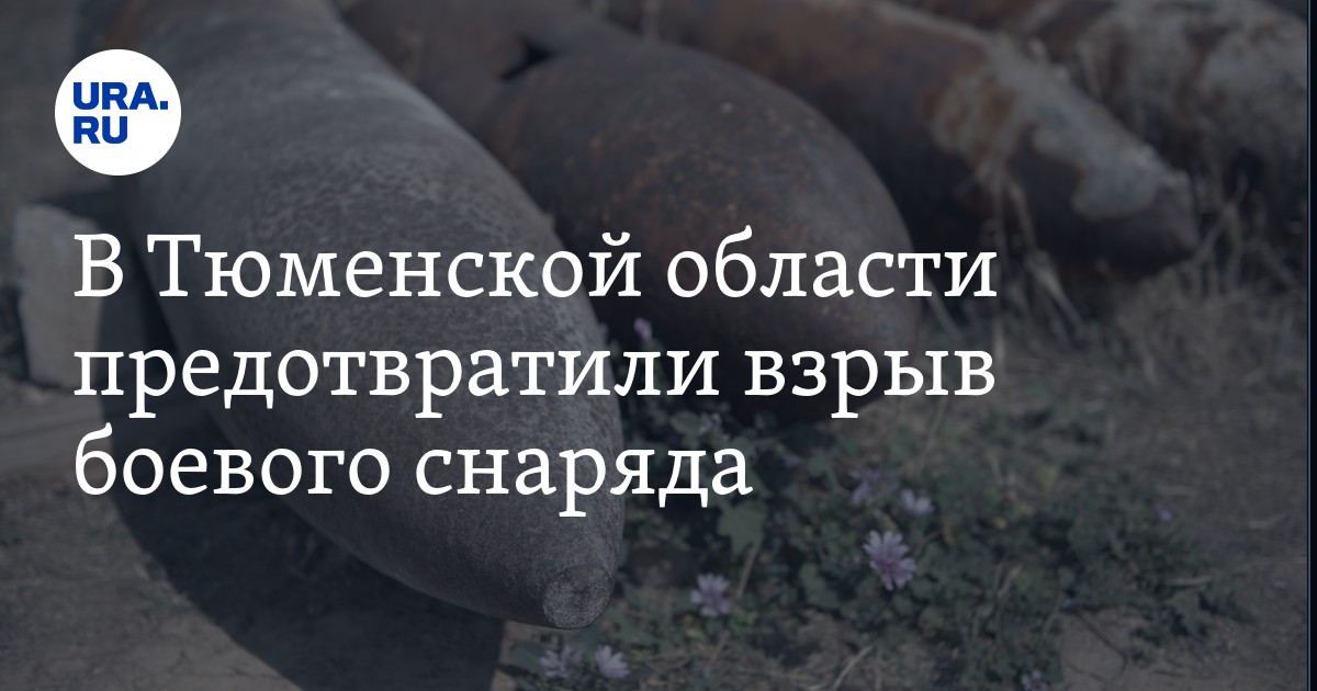 В Тюменской области предотвратили взрыв боевого снаряда - Vimarsana News