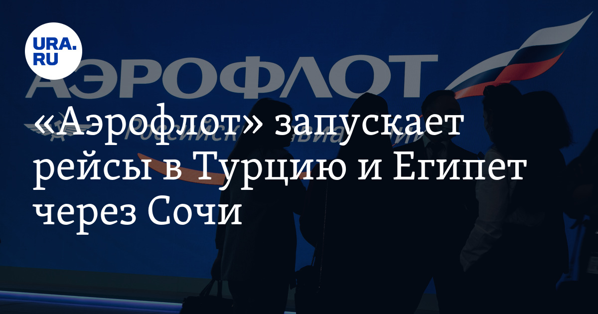 «Аэрофлот» запускает рейсы в Турцию и Египет через Сочи