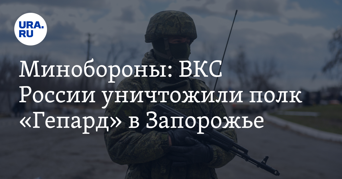 Минобороны: ВКС России уничтожили полк «Гепард» в Запорожье - URA.RU