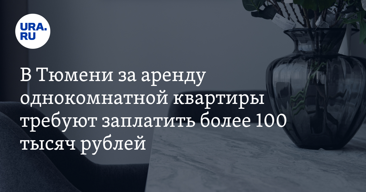 Аренда квартир в Тюмени: сдается однокомнатная квартира за 100 тысяч ...