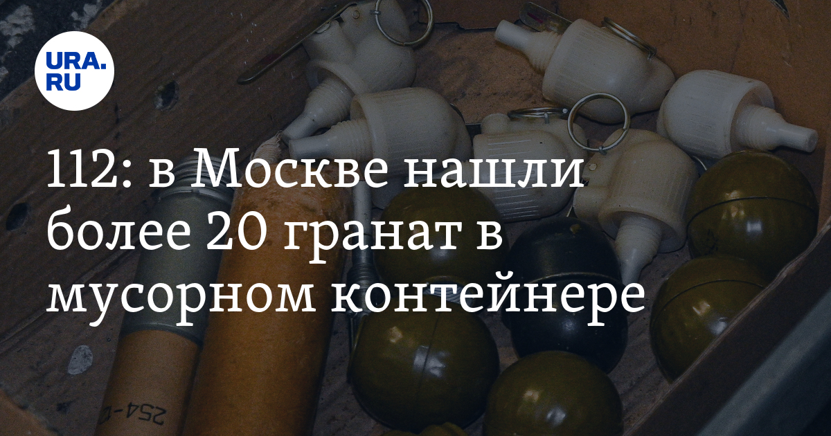 Коробку с гранатами обнаружили в мусорном баке в Москве