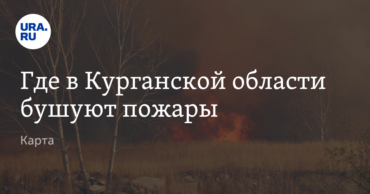 Где в Курганской области бушуют пожары — карта