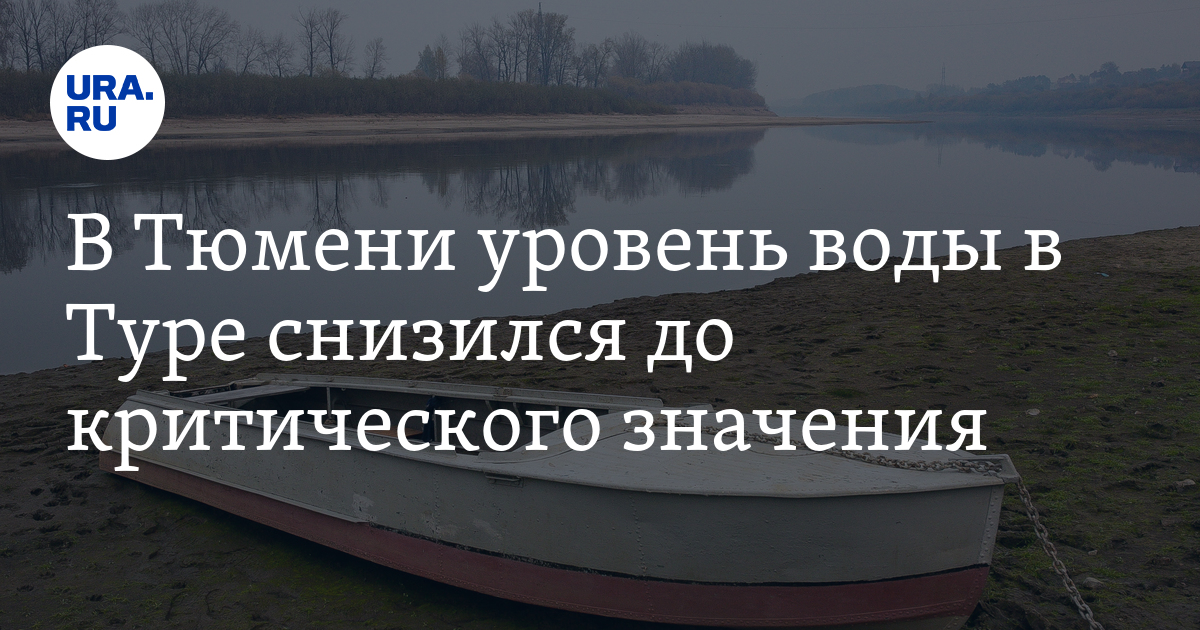 В Тюмени уровень воды в Туре снизился до критического значения
