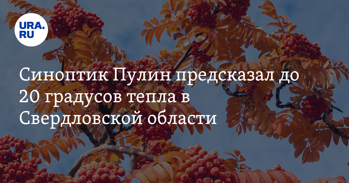 Погода в Свердловской области, 5 октября, синоптик Пулин