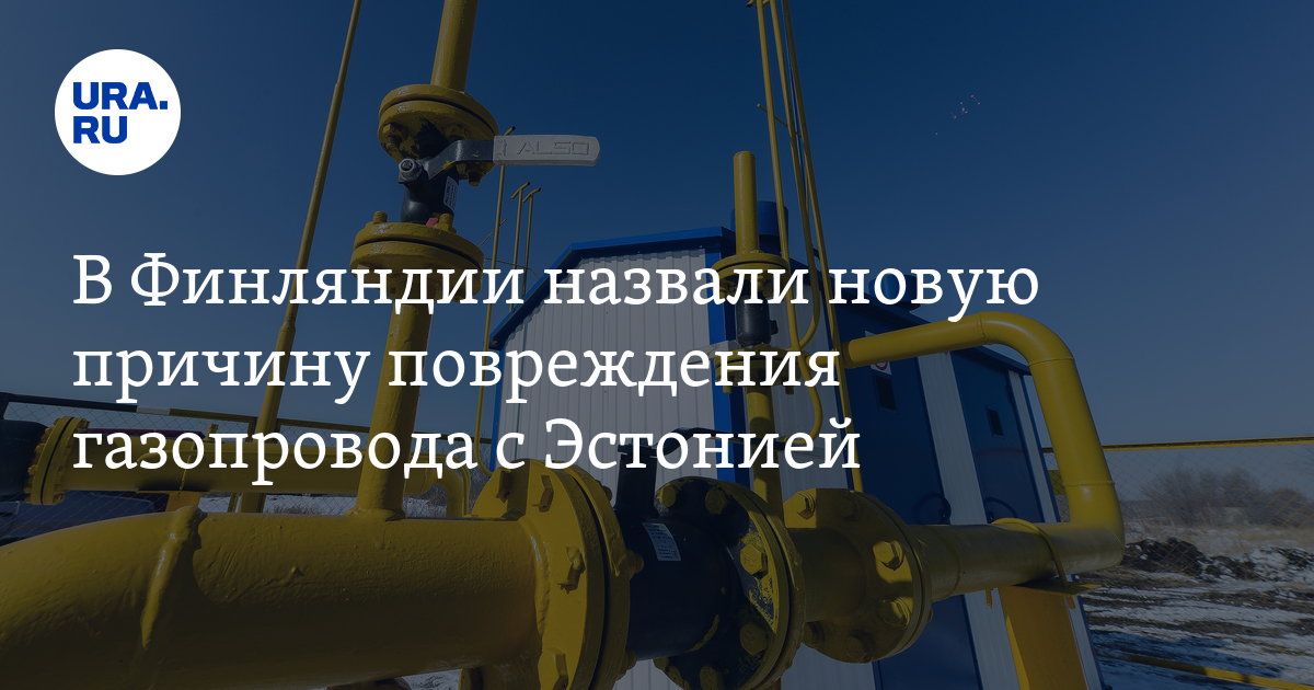 В Финляндии назвали новую причину повреждения газопровода с Эстонией