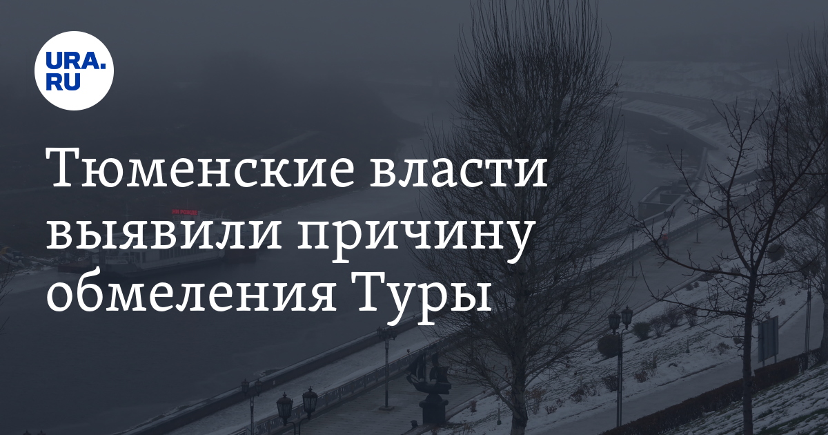 Почему обмелела река Тура в Тюмени: ответ властей, причина