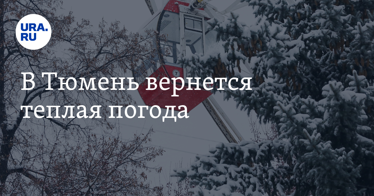 Погода в Тюмени на неделю: потепление, ветер, снегопад