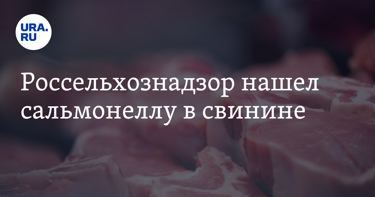 Россельхознадзор нашел сальмонеллу в свинине