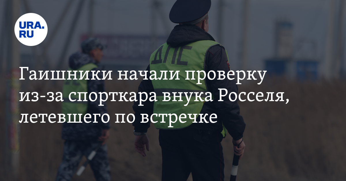 Внук Росселя летел по встречке, гаишники начали проверку: видео