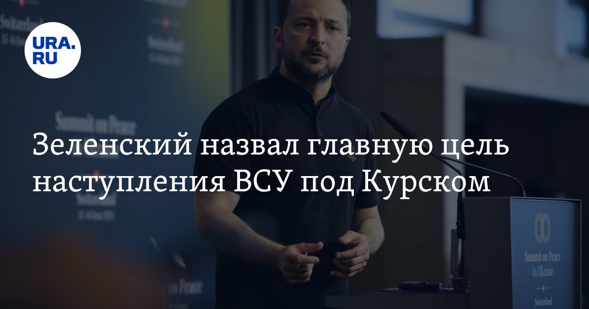 Целью вторжения в Курскую область было создание буферной зоны: Зеленский